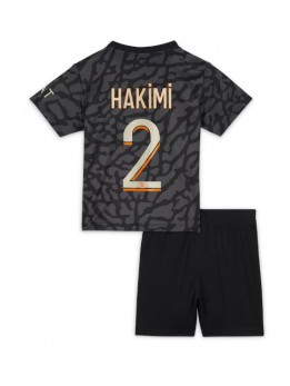 Otroški Nogometna dresi replika Paris Saint-Germain Achraf Hakimi #2 Tretji 2023-24 Kratek rokav (+ hlače)